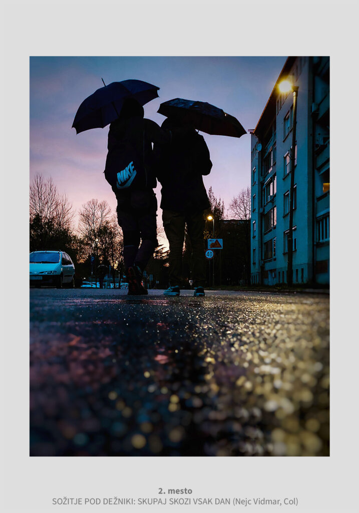 SOŽITJE POD DEŽNIKI: SKUPAJ SKOZI VSAK DAN, Nejc Vidmar - 2. mesto na fotografskem natečaju Utrinki na poti v šolo